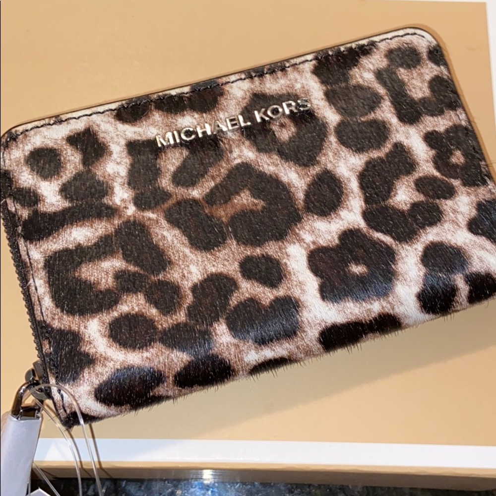 Michael kors small animal print wallet